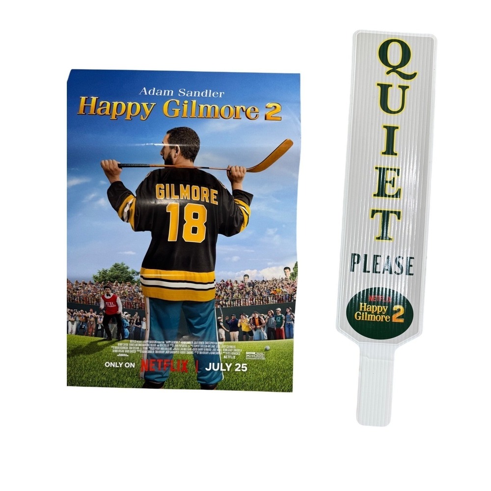 13.5x20 Adam Sandler Happy Gilmore 2 Netflix Movie Poster and Promotional Sign